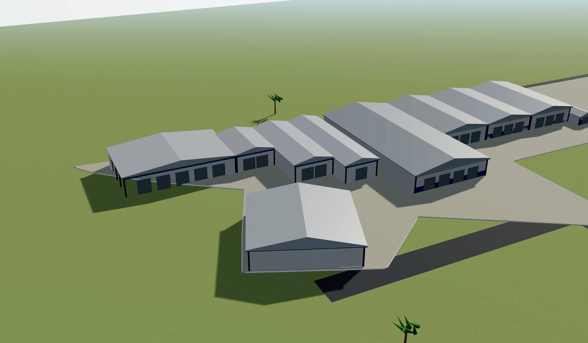 Render del conjunto Naves del Boulevard, Bávaro